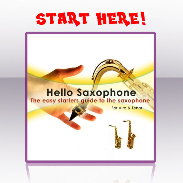 Hello Saxophone - The easy starters guide to the saxophone - Go to downloadpage button